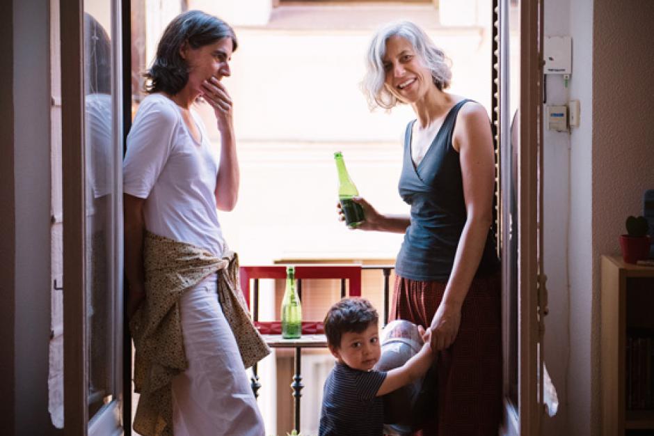 Mesita para balcón con baldosa hidráulica