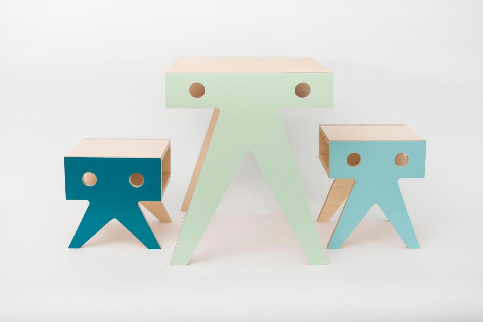Table and stools for kids